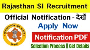 Rajasthan Telecom SI Recruitment 2024