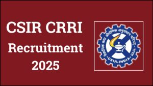 CSIR CRRI Recruitment 2025