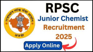 Rajasthan Junior Chemist Recruitment 2025
