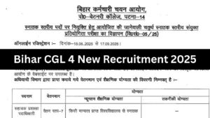 Bihar CGL 4 New Recruitment 2025
